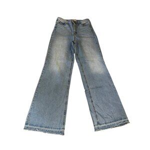 Jessica Simpson Tease High Rise Wide Leg Jeans 30 Light Wash Denim Sexy Boho Y2K